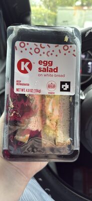 egg salad on white bread