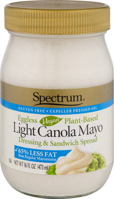 Eggless vegan light canola mayo