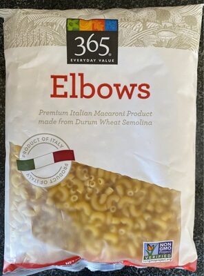 Elbows premium italian macaroni product made