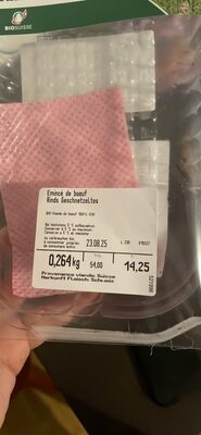Emincé de boeuf / Rinds Geschnetzeltes