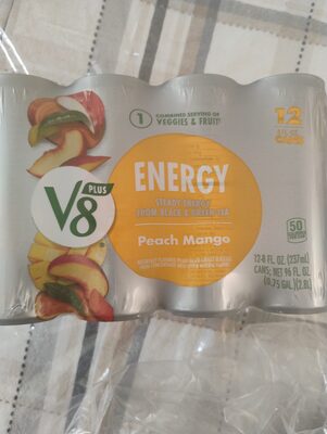 Energy peach mango beverage