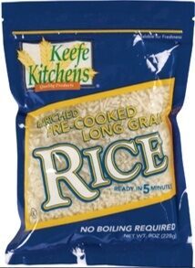 Enriched pre-cooked long grain rice