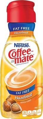 Fat free hazelnut liquid coffee creamer