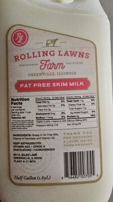 Fat Free Skim Milk