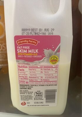 Fat Free Skim Milk