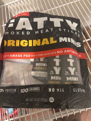 Fatty Smoked Meat Sticks Original Minis