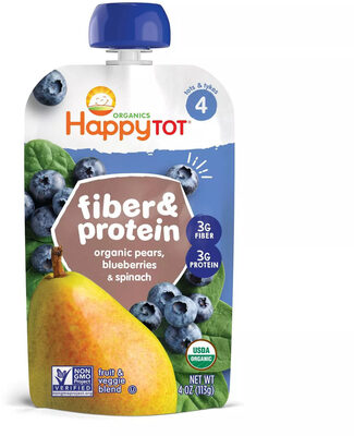 Fiber & Protein - Organic Pears, Blueberries & Spinach