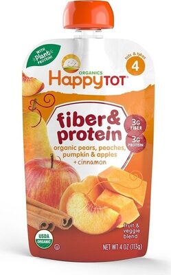 Fiber & Protein - Organic Pears, Peaches, Pumpkins & Apples + Cinnamon