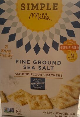 Fine ground sea salt almond flour crackers, sea salt
