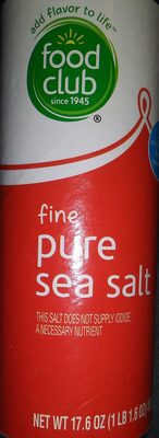 Fine pure sea salt
