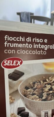 fiocchi di riso e frumento integrale con cioccolato