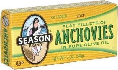 Flat fillets of anchovies in pure olive oil