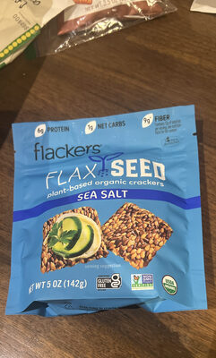 Flax Seed Sea Salt plant-based organic crackers