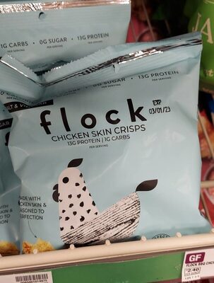 Flock chicken skin crisps