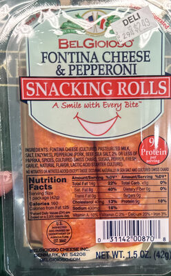Fontina Cheese & Pepperoni Snacking Rolls