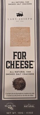 For Cheese - All Natural Oak Smoked Salt Crackers