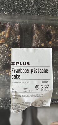 Framboos pistache cake