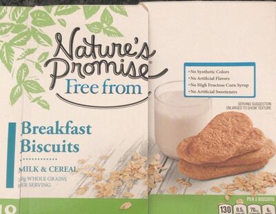 Free from milk & cereal breakfast biscuits