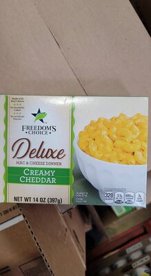 Freedom's Choice Creamy cheddar deluxe mac & cheese dinner, creamy cheddar