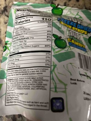 Freeze Dried Sour Strips Apple Candy Candy