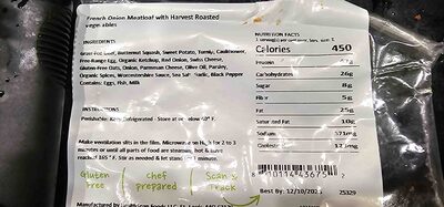 French Onion Meatloaf with vegetables