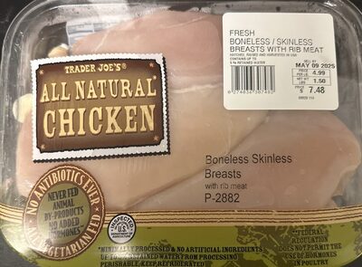 Fresh Boneless/Skinless Breasts With Rib Meat