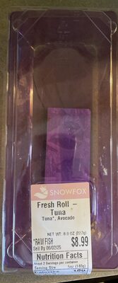 Fresh Roll Sushi -Tuna Avocado Roll