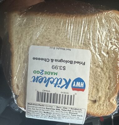 Fried Bologna & Cheese Sandwich