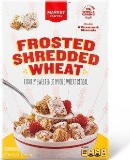 Frosted shredded wheat breakfast cereal