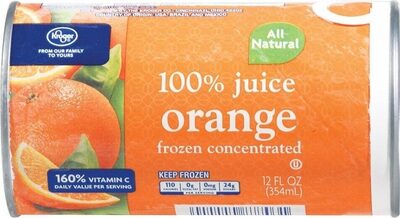Frozen orange juice concentrate