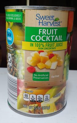 fruit cocktail in 100% fruit juice from concentrate