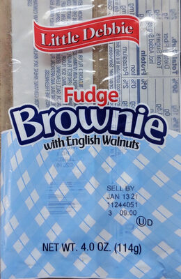 Fudge Brownie With English Walnuts