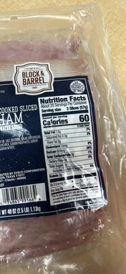 Fully Cooked Sliced Ham Water Added