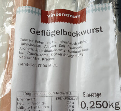 Geflügelbockwurst