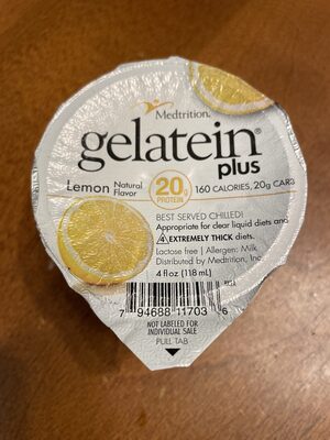 Gelatin Plus lemon flavor