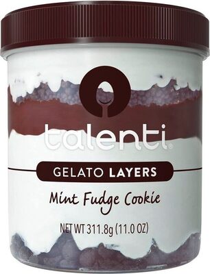 Gelato layers mint fudge cookie