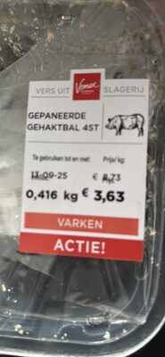 Gepaneerde Gehaktbal 4ST
