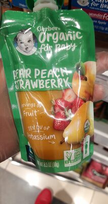Gerber Organic  Pear Peach Strawberry, imp