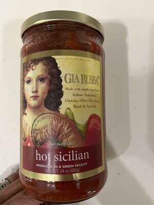 Gia russa, select pasta sauce, hot sicilian