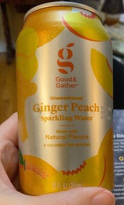 Ginger peach sparkling water