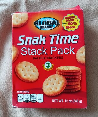 Global, snack time, stack pack salted crackers