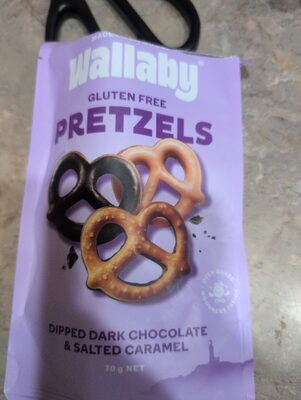 Gluten Free Pretzels Dipped Dark Chocolate & Salted Caramel