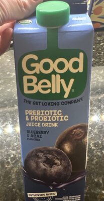 Goodbelly probiotic juice drink blueberry acai flavor