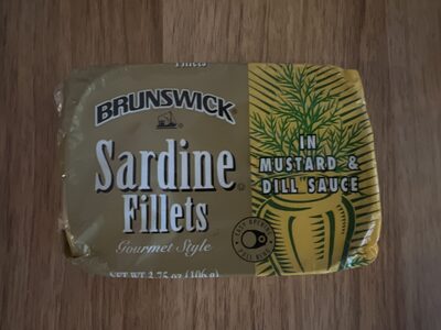 Gourmet style sardine fillets in mustard & dill sauce, mustard & dill sauce