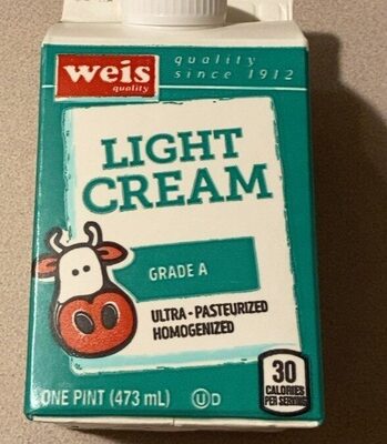 Grade A Light Cream Ultra-Pasteurized Homogenized, Light