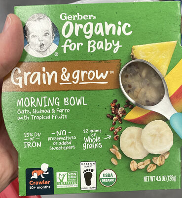 Grain & grow MORNING BOWL Oats, Quinoa & Farro with Tropical Fruits