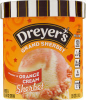 Grand Sherbet, Sherbet Low Fat Ice Cream, Orange Cream