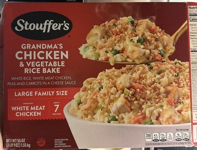 Grandma's chicken & vegetable rice bake