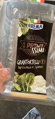 Grantortelli med ricotta og spinat