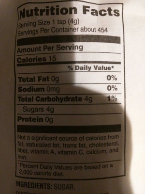 Granulated pure cane sugar